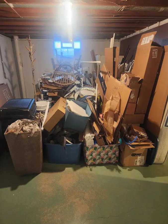 Roll-off dumpster container at job site for Yard Waste Dumpster Rental in Collinsville